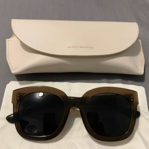 Gentle Monster Matti 51mm Rounded Sunglasses Khaki